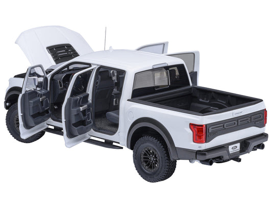 2019 Ford F-150 Raptor Pickup Truck Oxford White 1/18 Model Car by Autoart by Autoart