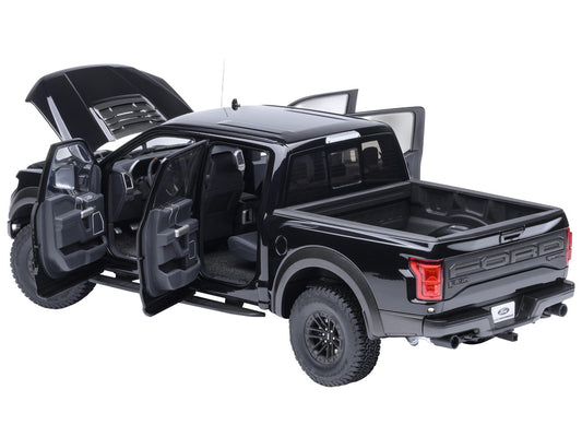 2019 Ford F-150 Raptor Pickup Truck Agate Black 1/18 Model Car by Autoart by Autoart