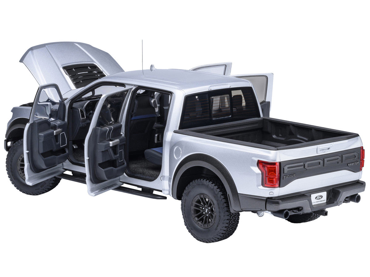2019 Ford F-150 Raptor Pickup Truck Ingot Silver 1/18 Model Car by Autoart by Autoart