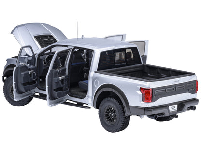 2019 Ford F-150 Raptor Pickup Truck Ingot Silver 1/18 Model Car by Autoart by Autoart