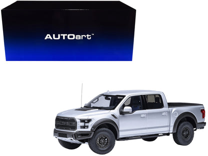 2019 Ford F-150 Raptor Pickup Truck Ingot Silver 1/18 Model Car by Autoart by Autoart