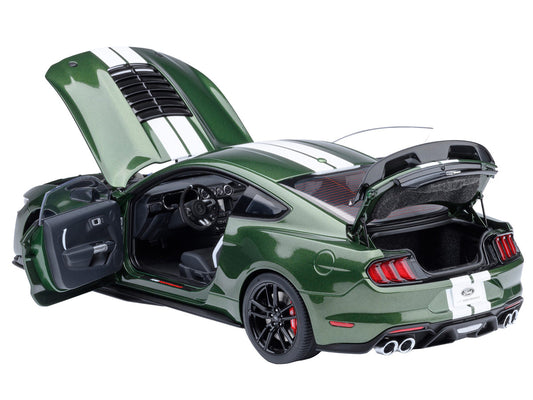 Ford Mustang Shelby GT500 Eruption Green Metallic with White Stripes 1/18 Model Car by Autoart by Autoart