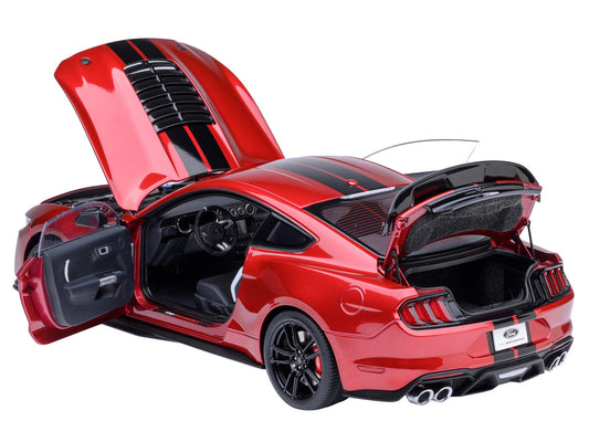 Ford Mustang Shelby GT500 Rapid Red Metallic with Black Stripes 1/18 Model Car by Autoart by Autoart