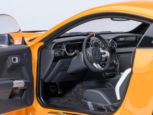 Ford Mustang Shelby GT500 Cyber Orange Metallic with Black Stripes 1/18 Model Car by Autoart by Autoart