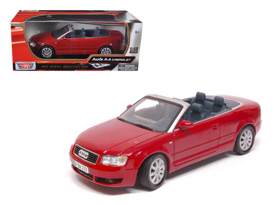 Audi A4 Red Convertible 1/18 Diecast Model Car by Motormax by Motormax