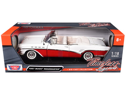 1957 Buick Roadmaster Convertible Red 1/18 Diecast Model Car by Motormax by Motormax