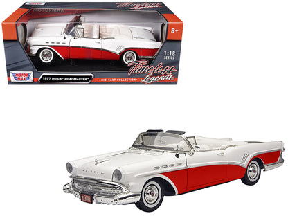 1957 Buick Roadmaster Convertible Red 1/18 Diecast Model Car by Motormax by Motormax