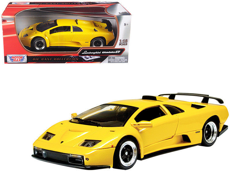 Lamborghini Diablo GT Yellow 1/18 Diecast Model Car by Motormax by Motormax
