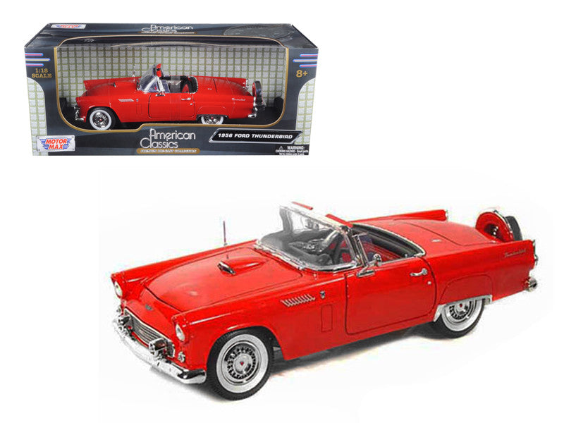 1956 Ford Thunderbird Red 1/18 Diecast Model Car by Motormax by Motormax