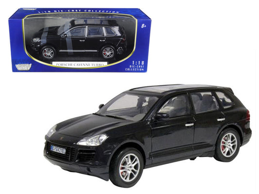 2008 Porsche Cayenne Turbo Metallic Black 1/18 Diecast Model Car by Motormax by Motormax