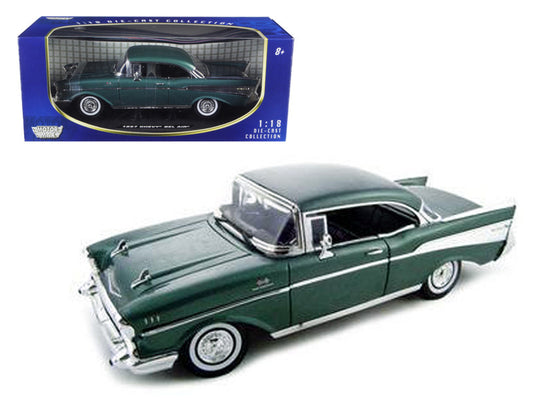 1957 Chevrolet Bel Air Hard Top Green 1/18 Diecast Model Car by Motormax by Motormax