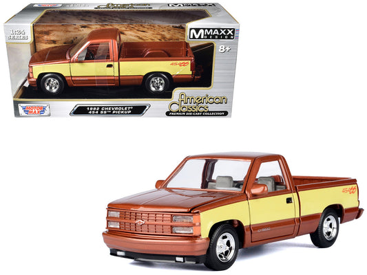 1992 Chevrolet 454 SS Pickup Truck Copper Metallic with Beige Sides "American Classics" Series 1/24 Diecast Model Car by Motormax by Motormax
