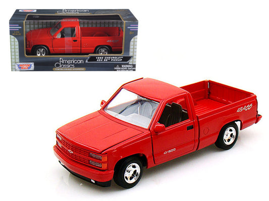 1992 Chevrolet SS 454 Pickup Truck Red 1/24 Diecast Model by Motormax by Motormax