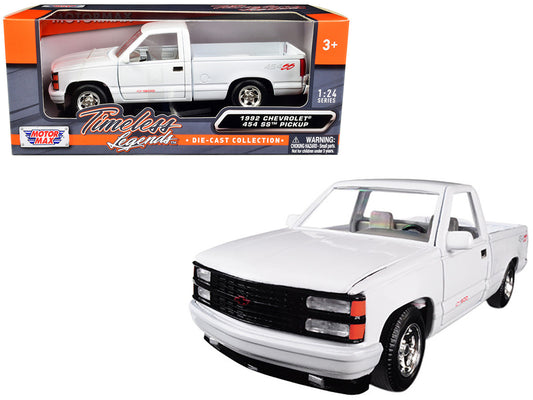 1992 Chevrolet 454 SS Pickup Truck White 1/24 Diecast Model Car by Motormax by Motormax