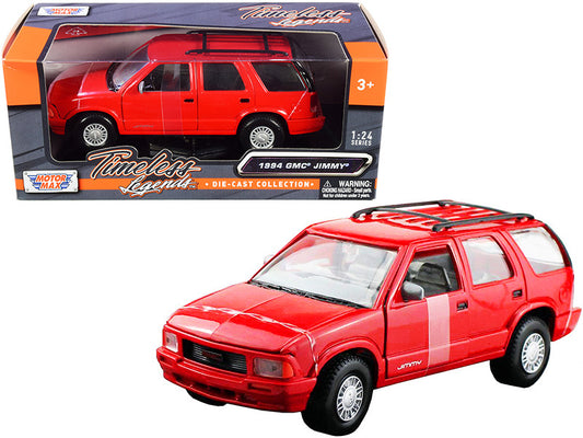 1994 GMC Jimmy with Roof Rack Red "Timeless Legends" Series 1/24 Diecast Model Car by Motormax by Motormax