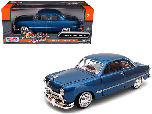1949 Ford Coupe Blue 1/24 Diecast Model Car by Motormax by Motormax