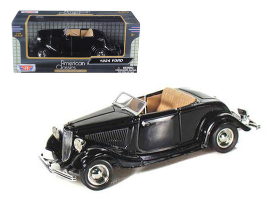 1934 Ford Coupe Convertible Black 1/24 Diecast Model Car by Motormax by Motormax