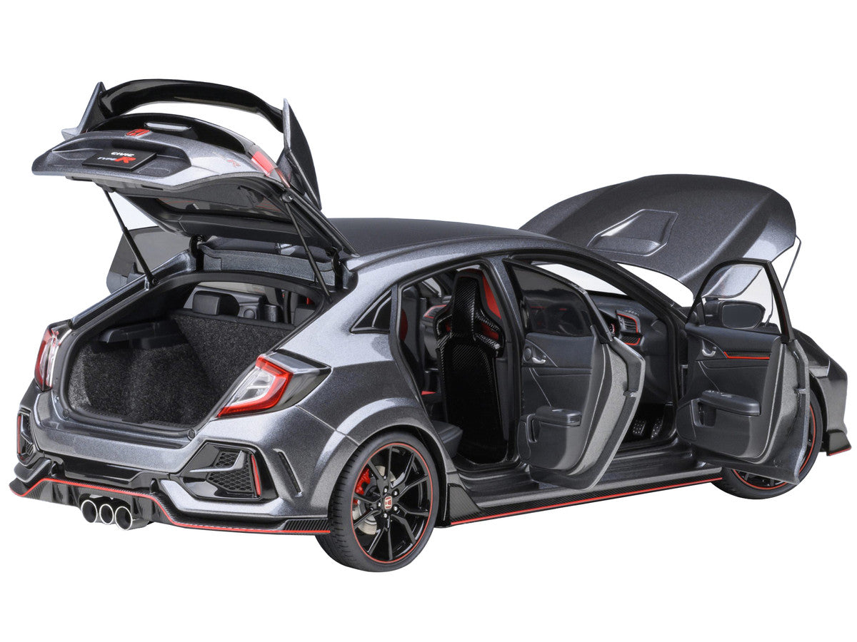 2021 Honda Civic Type R (FK8) RHD (Right Hand Drive) Polished Metal Gray Metallic 1/18 Model Car by Autoart by Autoart