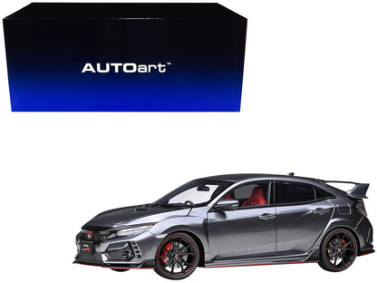 2021 Honda Civic Type R (FK8) RHD (Right Hand Drive) Polished Metal Gray Metallic 1/18 Model Car by Autoart by Autoart