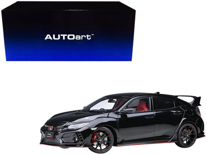 2021 Honda Civic Type R (FK8) RHD (Right Hand Drive) Crystal Black Pearl 1/18 Model Car by Autoart by Autoart