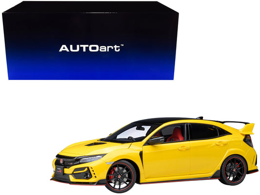 2021 Honda Civic Type R (FK8) RHD (Right Hand Drive) Sunlight Yellow Limited Edition 1/18 Model Car by Autoart by Autoart