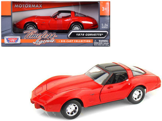 1979 Chevrolet Corvette Red 1/24 Diecast Model Car by Motormax by Motormax