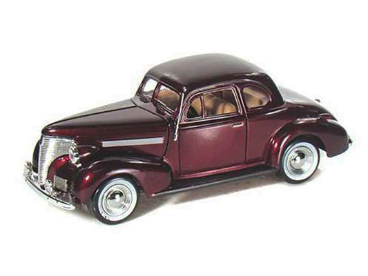 1939 Chevrolet Coupe Burgundy 1/24 Diecast Model Car by Motormax by Motormax