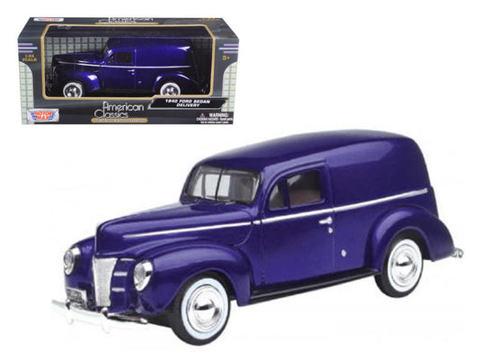 1940 Ford Sedan Delivery Purple Metallic 1/24 Diecast Model Car by Motormax by Motormax