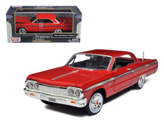 1964 Chevrolet Impala Red 1/24 Diecast Model Car by Motormax by Motormax