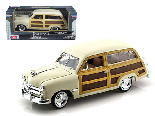 1949 Ford Woody Wagon Beige 1/24 Diecast Model Car by Motormax by Motormax