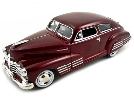 1948 Chevrolet Aerosedan Fleetline Dark Red Metallic 1/24 Diecast Model Car by Motormax by Motormax