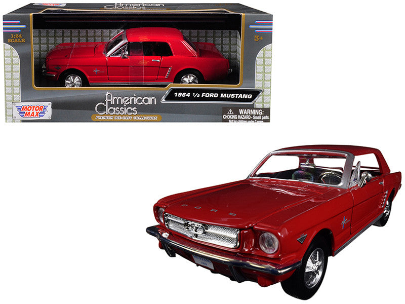 1964 1/2 Ford Mustang Red 1/24 Diecast Model Car by Motormax by Motormax