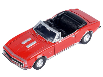 1967 Chevrolet Camaro SS Convertible Burgundy 1/24 Diecast Model Car by Motormax by Motormax