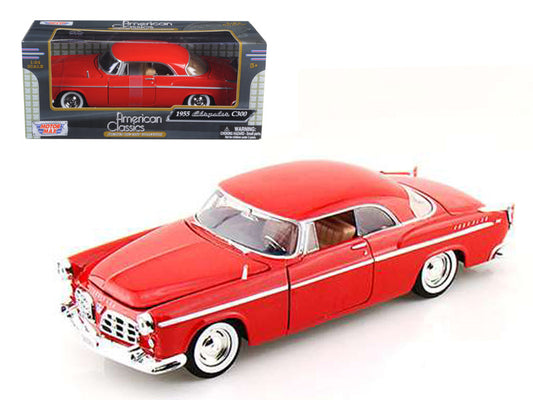 1955 Chrysler C300 Red 1/24 Diecast Model Car by Motormax by Motormax