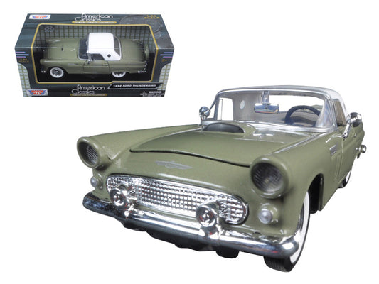 1956 Ford Thunderbird Soft Top Green 1/24 Diecast Car Model by Motormax by Motormax