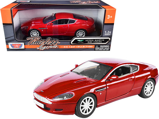 Aston Martin DB9 Coupe Red "Timeless Legends" 1/24 Diecast Model Car by Motormax by Motormax