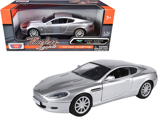 Aston Martin DB9 Coupe Silver Metallic "Timeless Legends" 1/24 Diecast Model Car by Motormax by Motormax