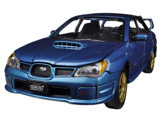 Subaru Impreza WRX STi Blue Metallic 1/24 Diecast Model Car by Motormax by Motormax