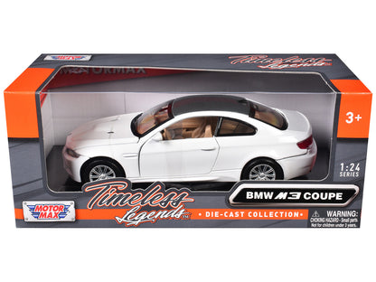 BMW M3 E92 Coupe White 1/24 Diecast Model Car by Motormax-1