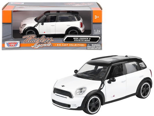Mini Cooper S Countryman White 1/24 Diecast Car Model by Motormax by Motormax