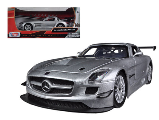 Mercedes SLS AMG GT3 Silver 1/24 Diecast Car Model by Motormax by Motormax