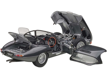 Jaguar Lightweight E Type Roadster RHD (Right Hand Drive) Dark Gray 1/18 Model Car by Autoart by Autoart