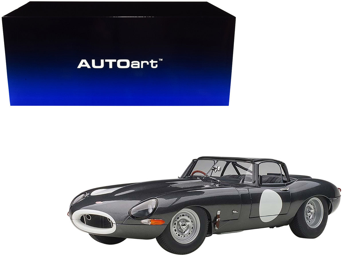 Jaguar Lightweight E Type Roadster RHD (Right Hand Drive) Dark Gray 1/18 Model Car by Autoart by Autoart