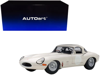 Jaguar Lightweight E Type Roadster RHD (Right Hand Drive) White 1/18 Model Car by Autoart by Autoart