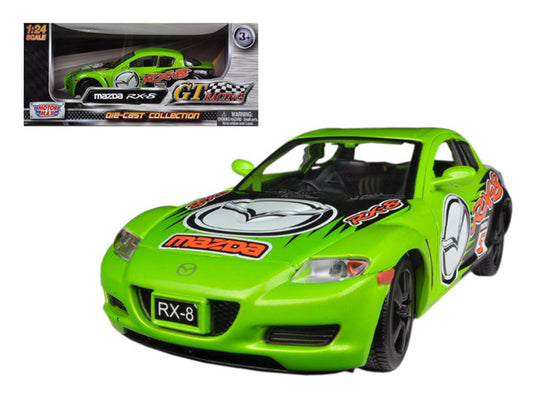 Mazda RX-8 #5 Green "GT Racing" Series 1/24 Diecast Model Car by Motormax by Motormax