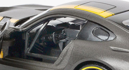 Mercedes AMG GT3 #1 Matt Gray with Yellow Stripes "GT Racing" 1/24 Diecast Model Car by Motormax by Motormax