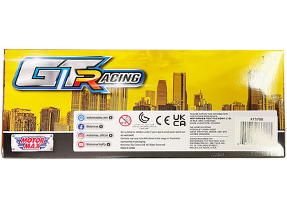 Audi R8 LMS GT3 Silver Metallic with Graphics "GT Racing" Series 1/24 Diecast Model Car by Motormax by Motormax