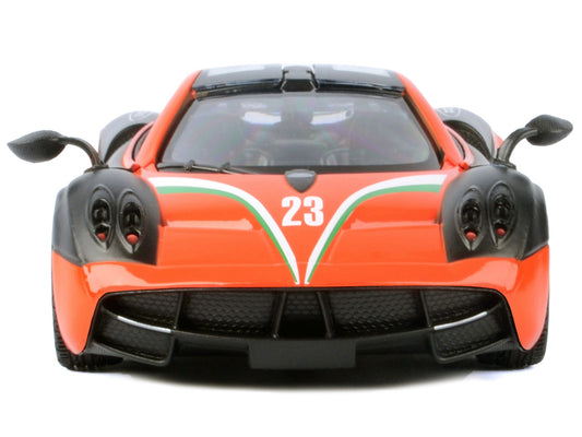 Pagani Huayra #23 Orange and Black with Stripes "GT Racing" Series 1/24 Diecast Model Car by Motormax by Motormax