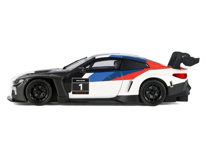 BMW M4 GT3 #1 White with Black Blue and Red Graphics "GT Racing" Series 1/24 Diecast Model Car by Motormax by Motormax