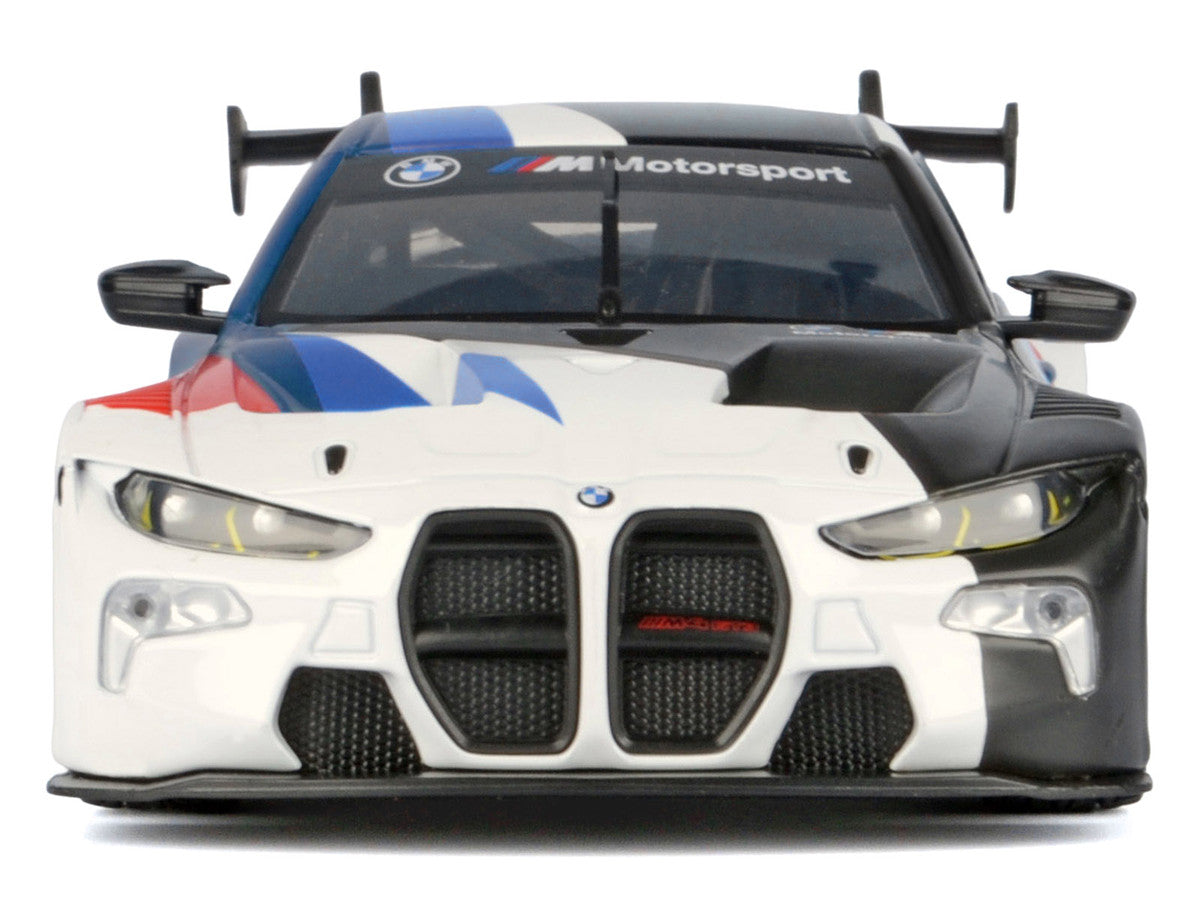 BMW M4 GT3 #1 White with Black Blue and Red Graphics "GT Racing" Series 1/24 Diecast Model Car by Motormax by Motormax